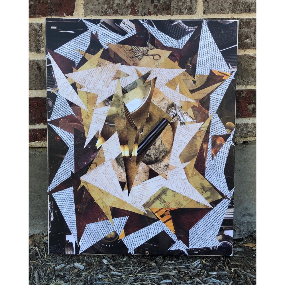 ✨Original Handmade Analog Collage on Canvas✨